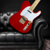 guitarra color trans red
