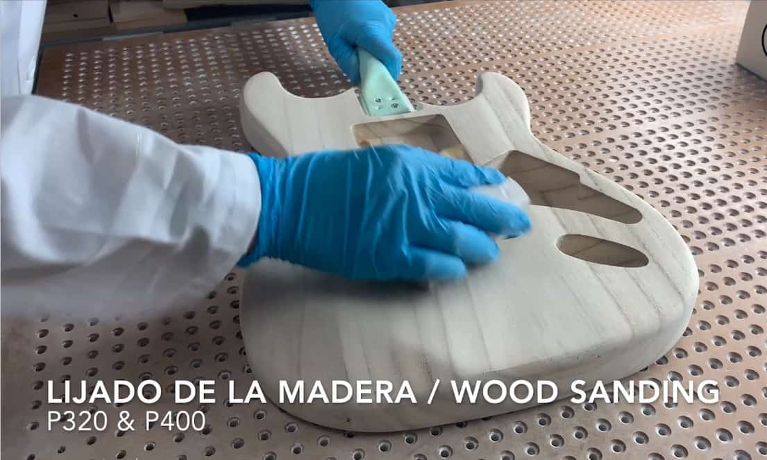 How to paint nitrocellulose guitar from scratch step by step NitorLACK