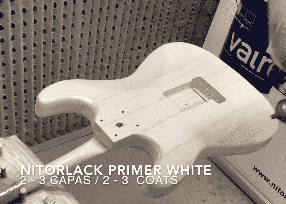 How to paint nitrocellulose guitar from scratch step by step NitorLACK