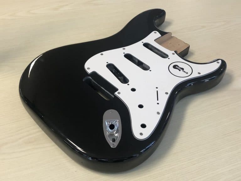 How to paint nitrocellulose guitar from scratch step by step NitorLACK