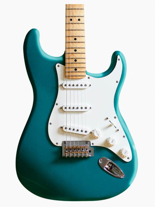 guitarra azul verdoso