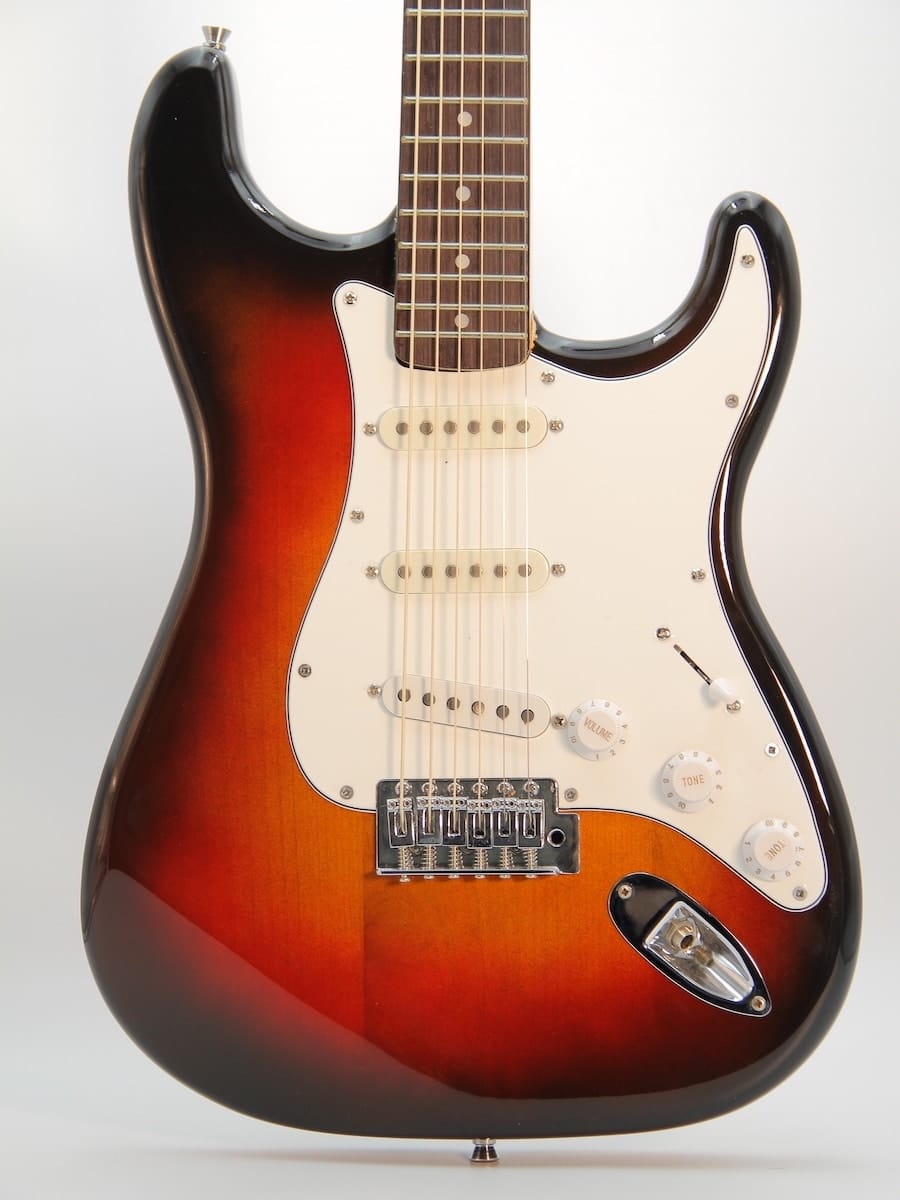 color sunburst guitarra