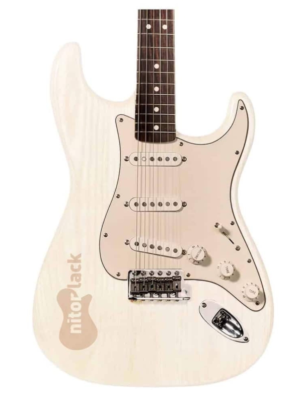 white blond guitar paint