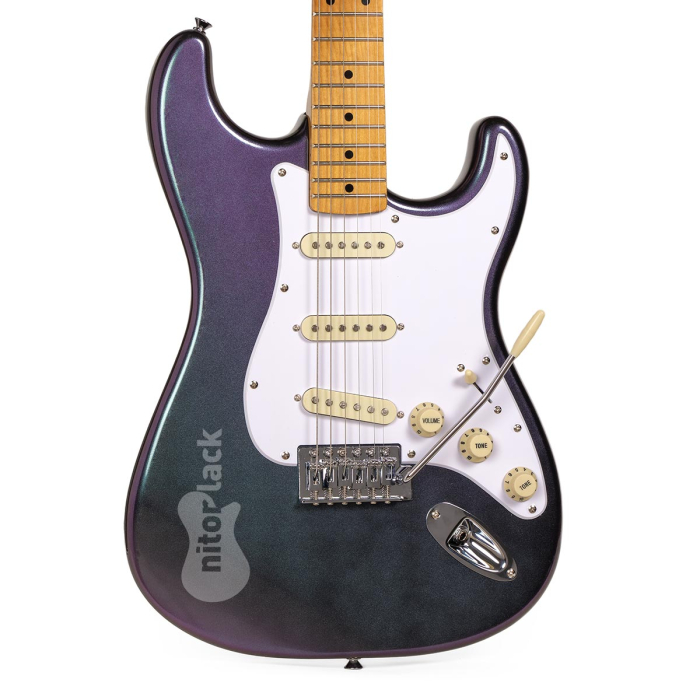 iridescent color guitar
