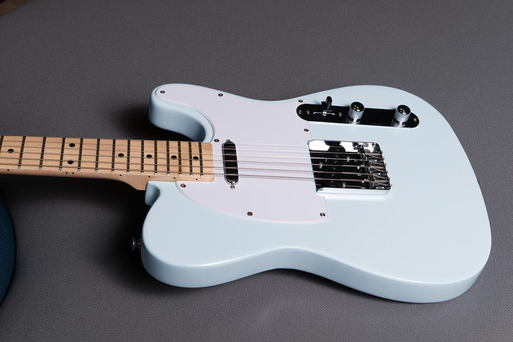 faded sonic blue guitar