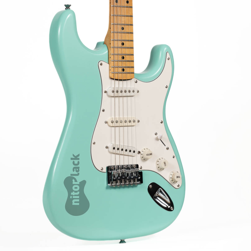 seafoam green guitar