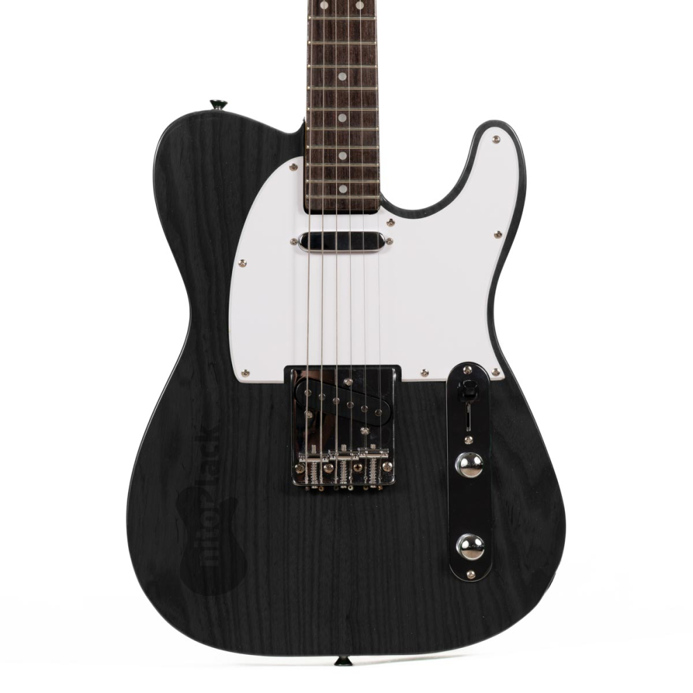 black stain guitar