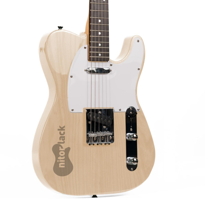 white dye guitar